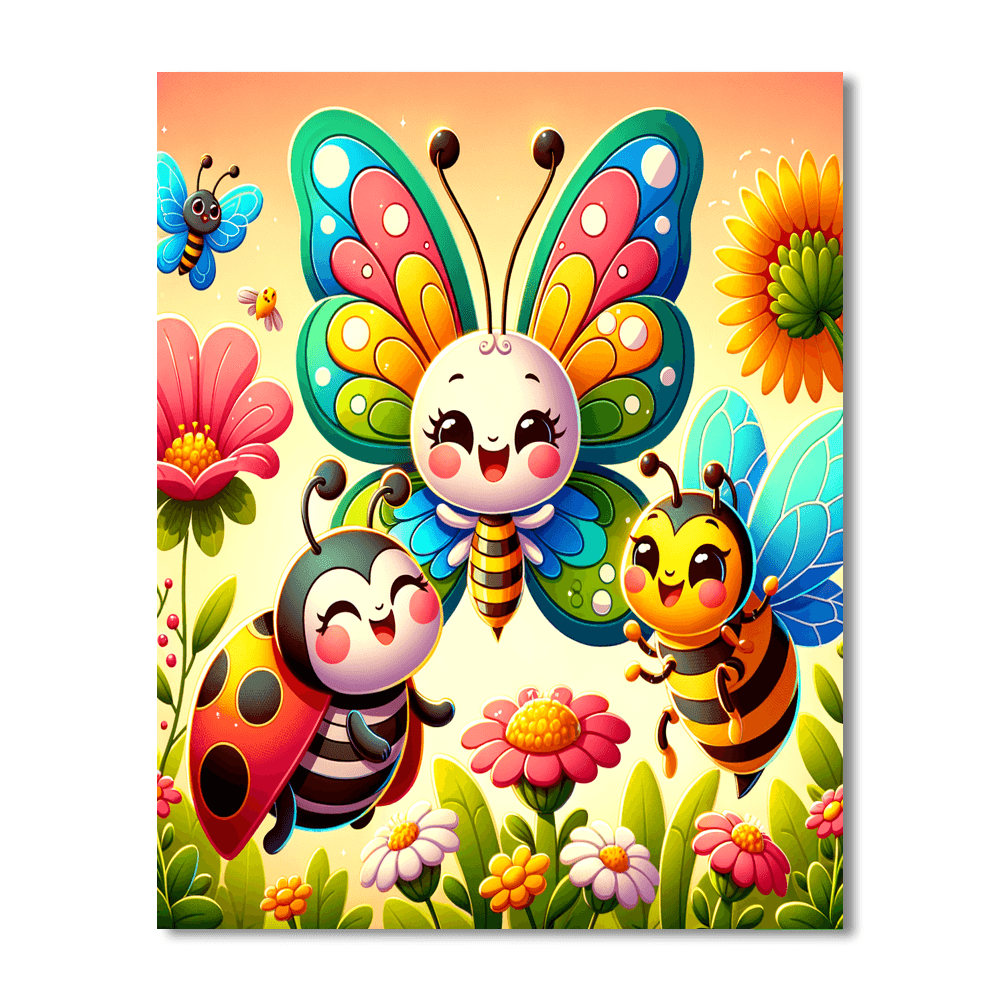 Charming Insect Friends Painting By Numbers Kit