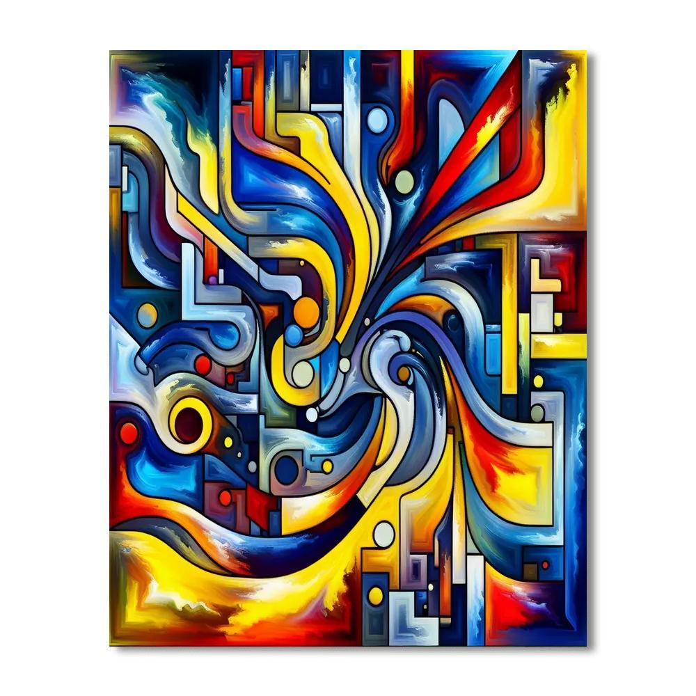 Abstract Emotion Burst DIY Paint By Numbers