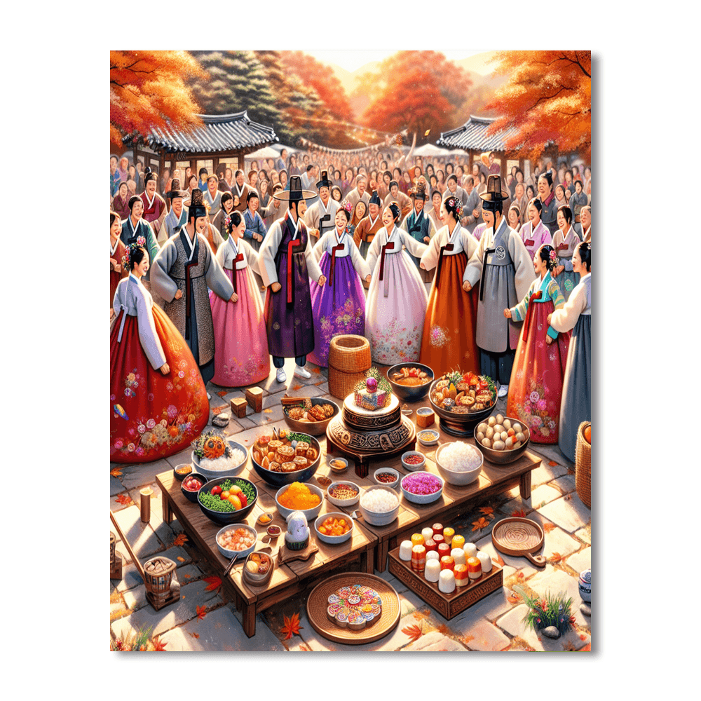 Chuseok Festival - South Korea Paint By Numbers Art