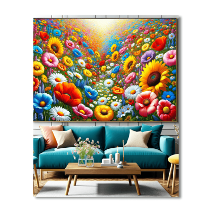 Sunny Wildflower Meadow Paint By Numbers