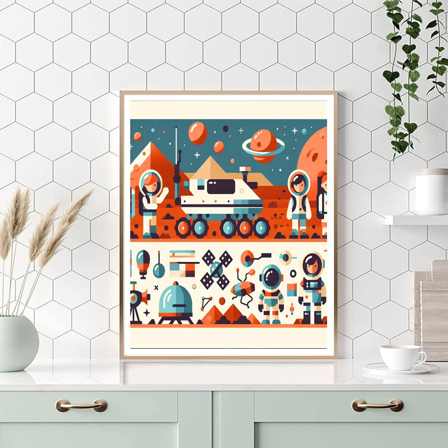 Martian Adventure Expedition DIY Paint By Numbers