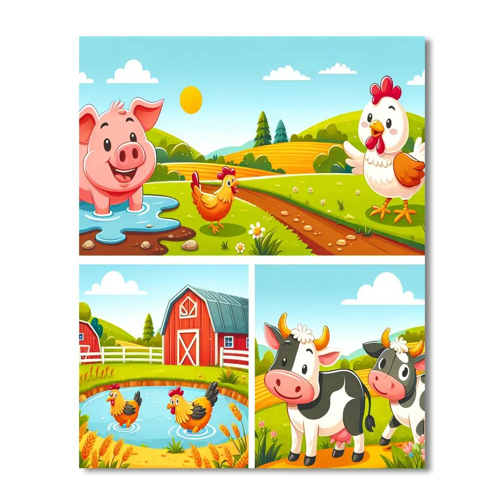 Farmyard Fun With Friends Number Painting