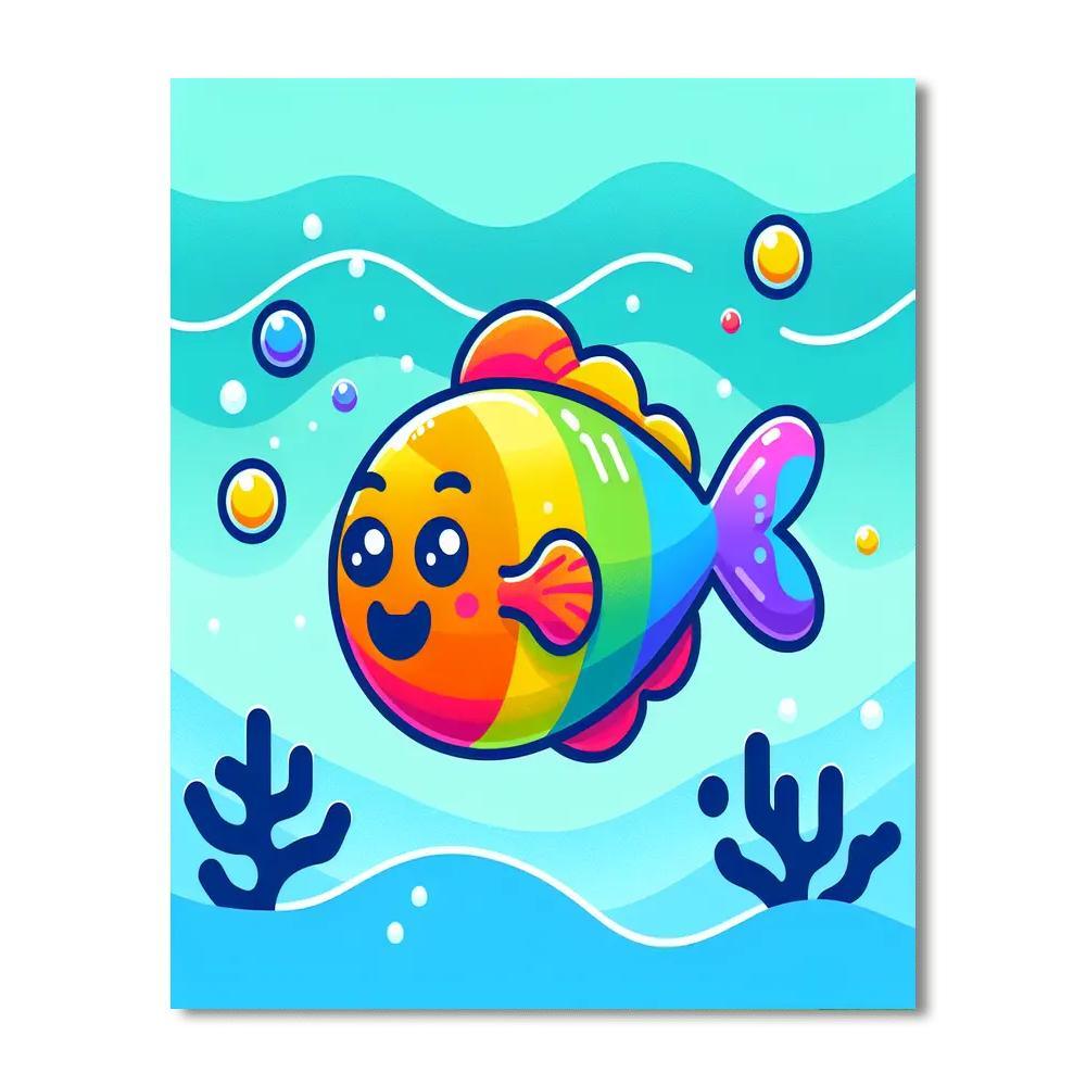 Brilliant Rainbow Fish Paint By Color