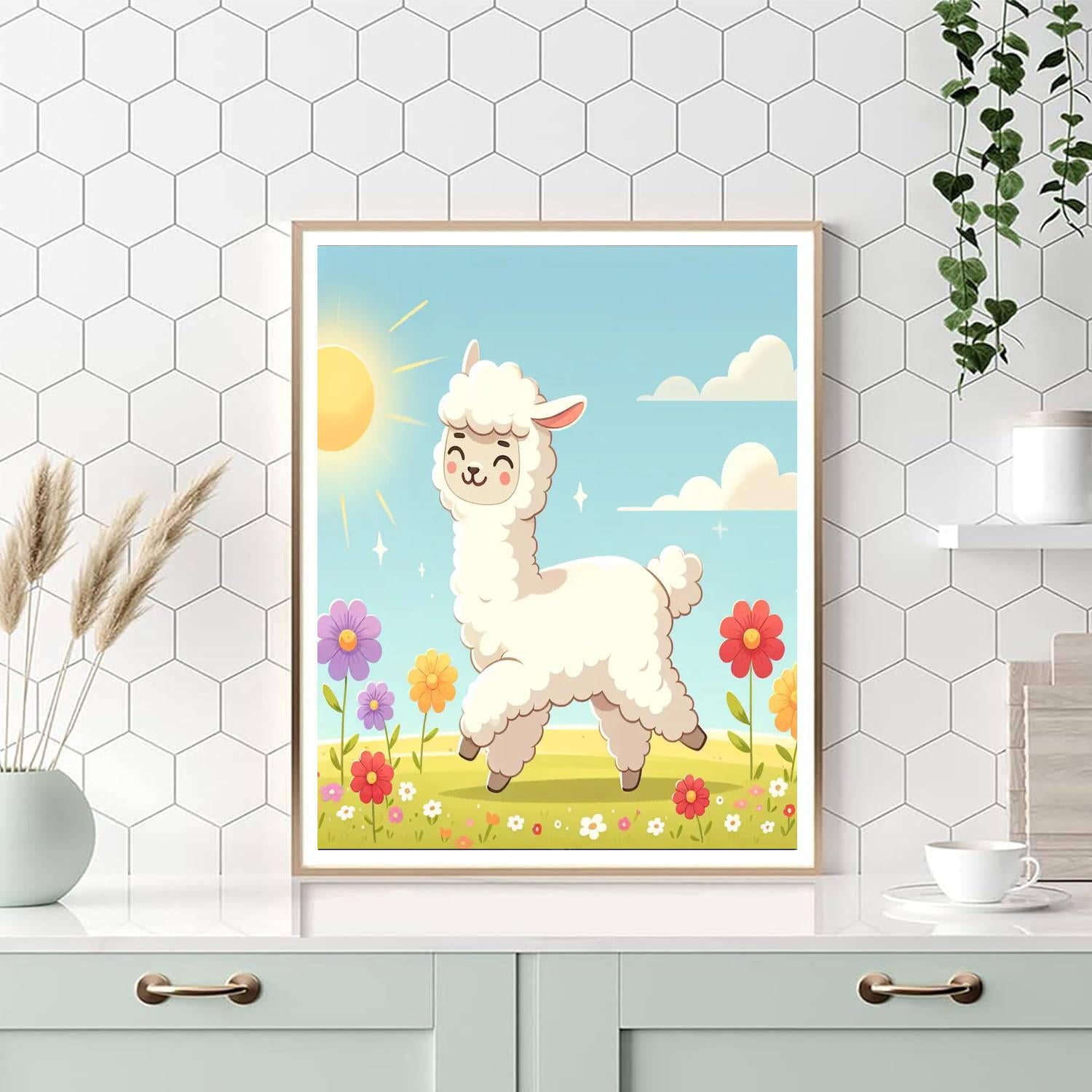 Fluffy Alpaca Adventure Numbered Painting Kits