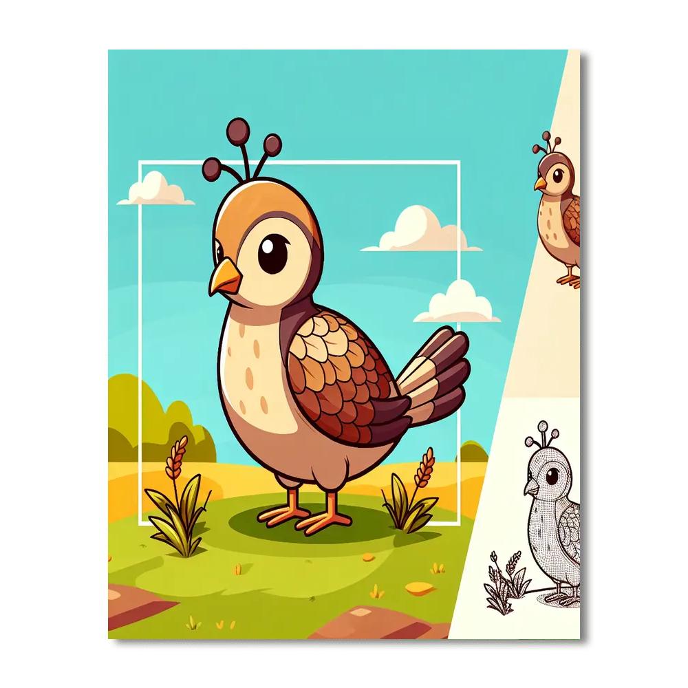 Quizzical Quail Paint By Numbers Art