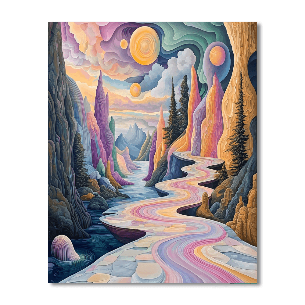 Salvador Dali Inspired Time And Space  Paint By Numbers Kits