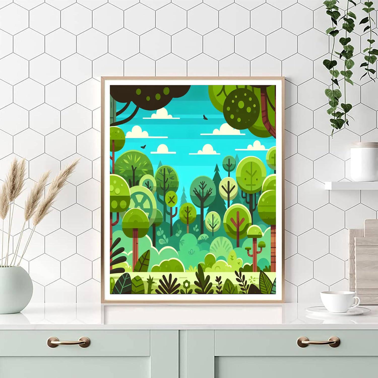 Flourishing Forest Paint By Numbers Art