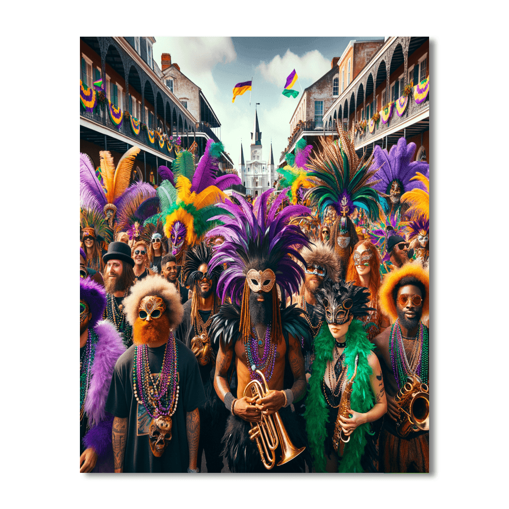 Mardi Gras - New Orleans, Usa Number Painting