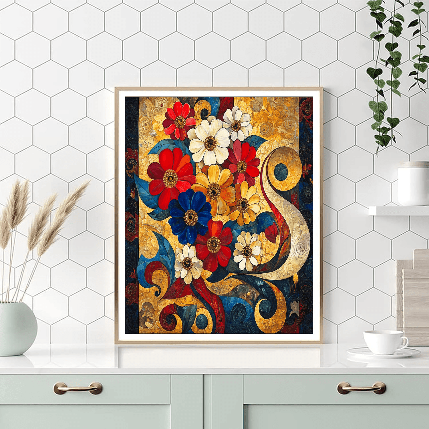 Gustav Klimt Inspired The Floral Symphony  Painting By Numbers Kit