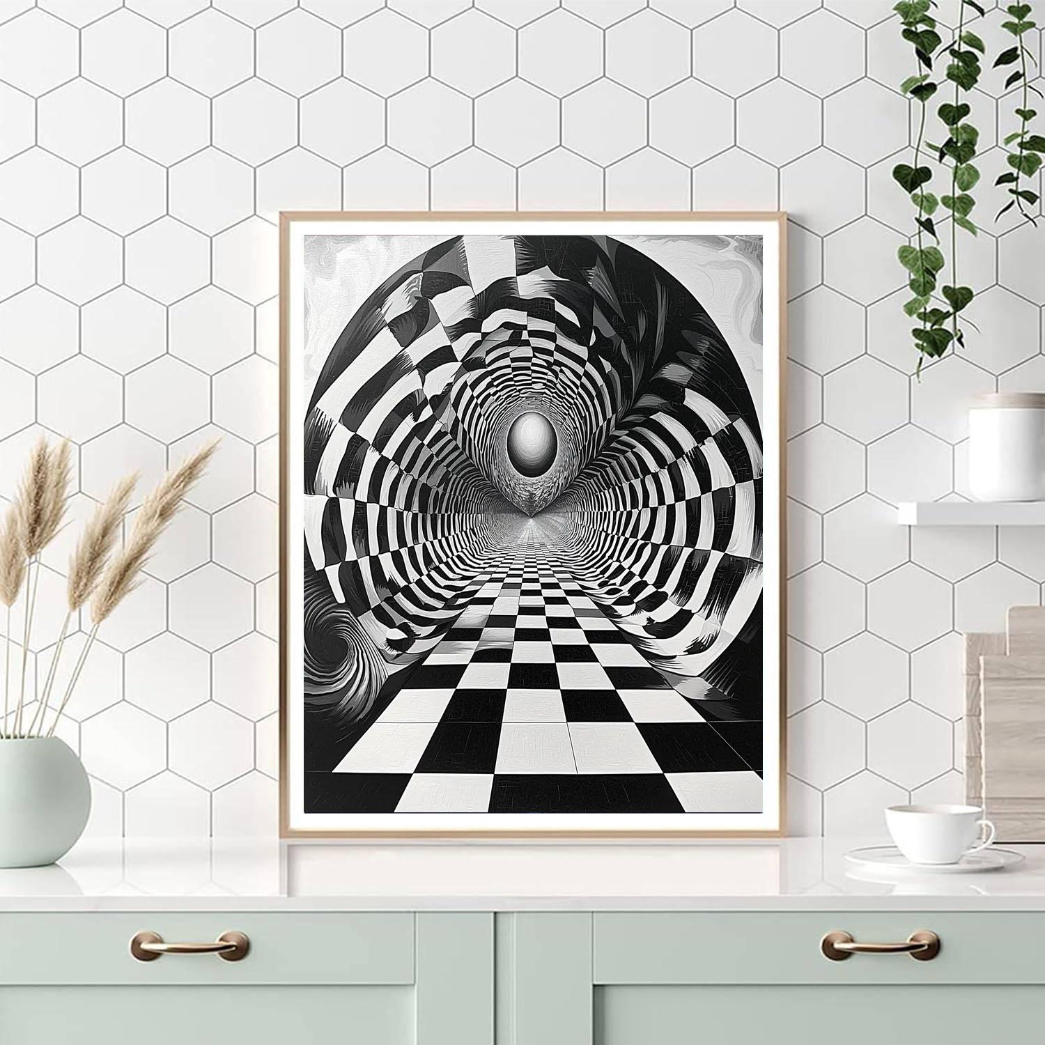 M.C. Escher Inspired Fractal Dreamscapes  Numbered Painting Kits