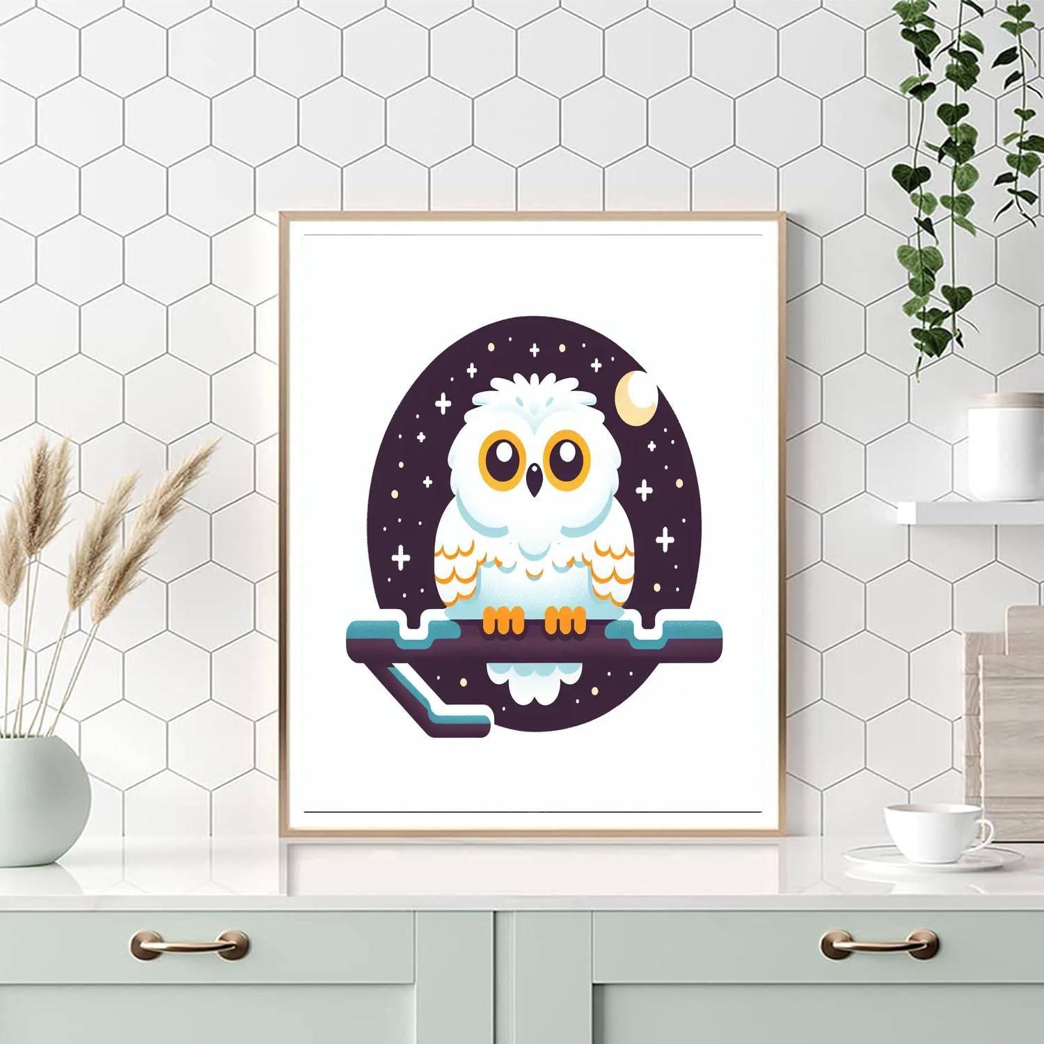 Sunny Snowy Owl Paint By Number