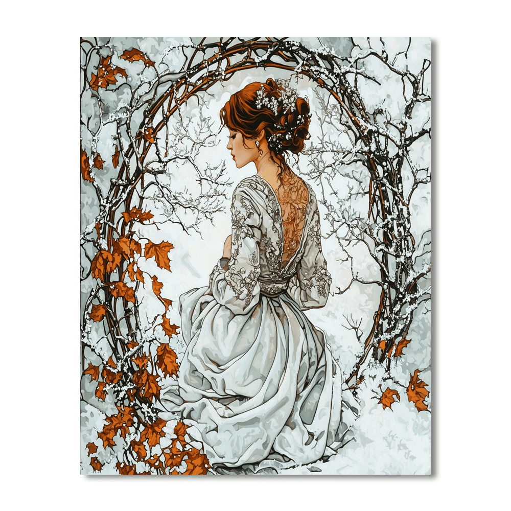Alphonse Mucha Inspired Frosted Fantasy  Paint By Numbers Kits