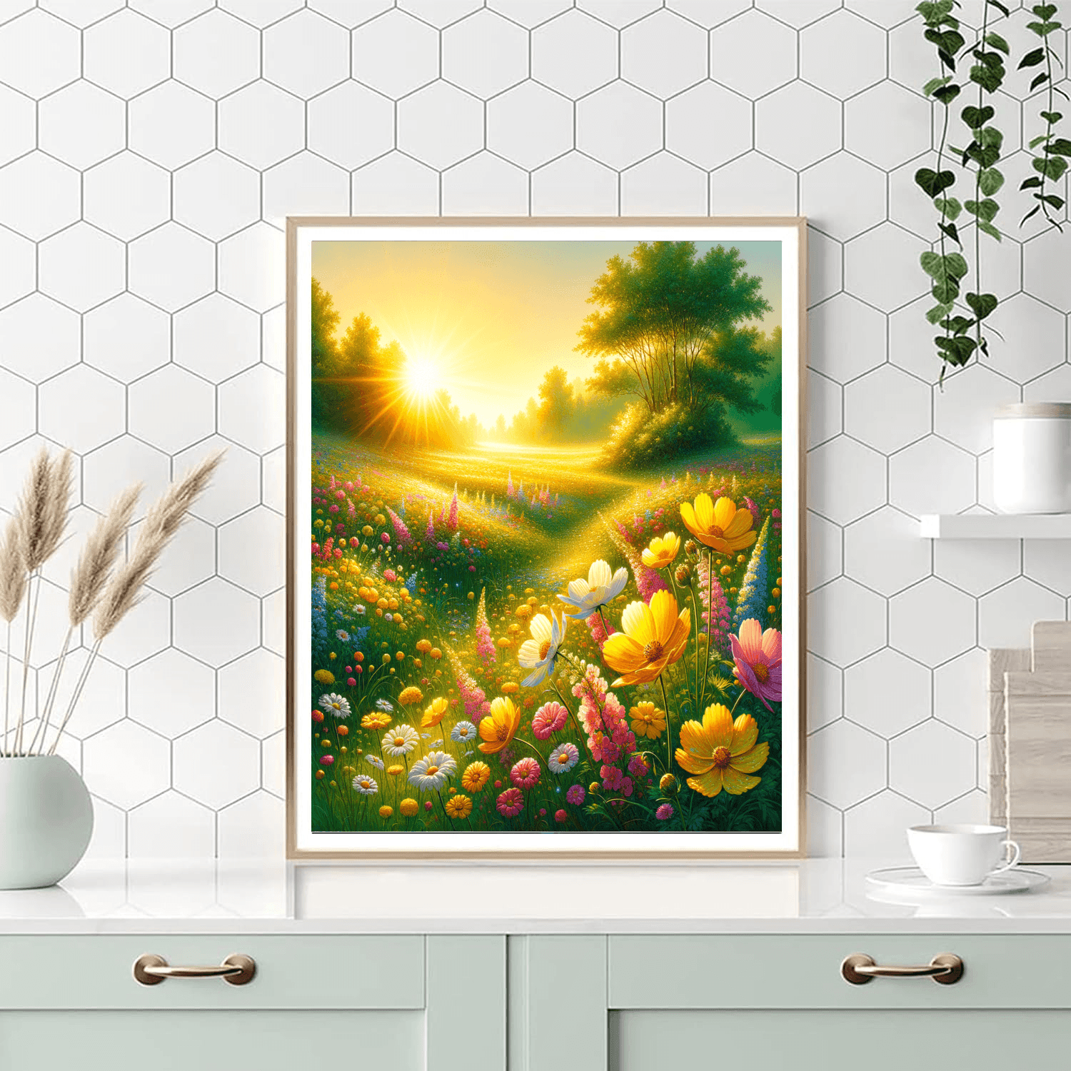 Sunlit Meadow Stroll Paint By Color