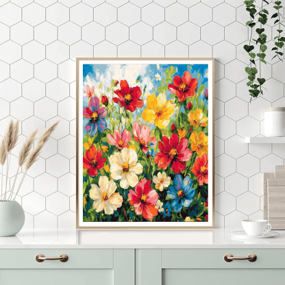 Claude Monet Inspired Whimsical Garden Of Colors Paint By Numbers Art