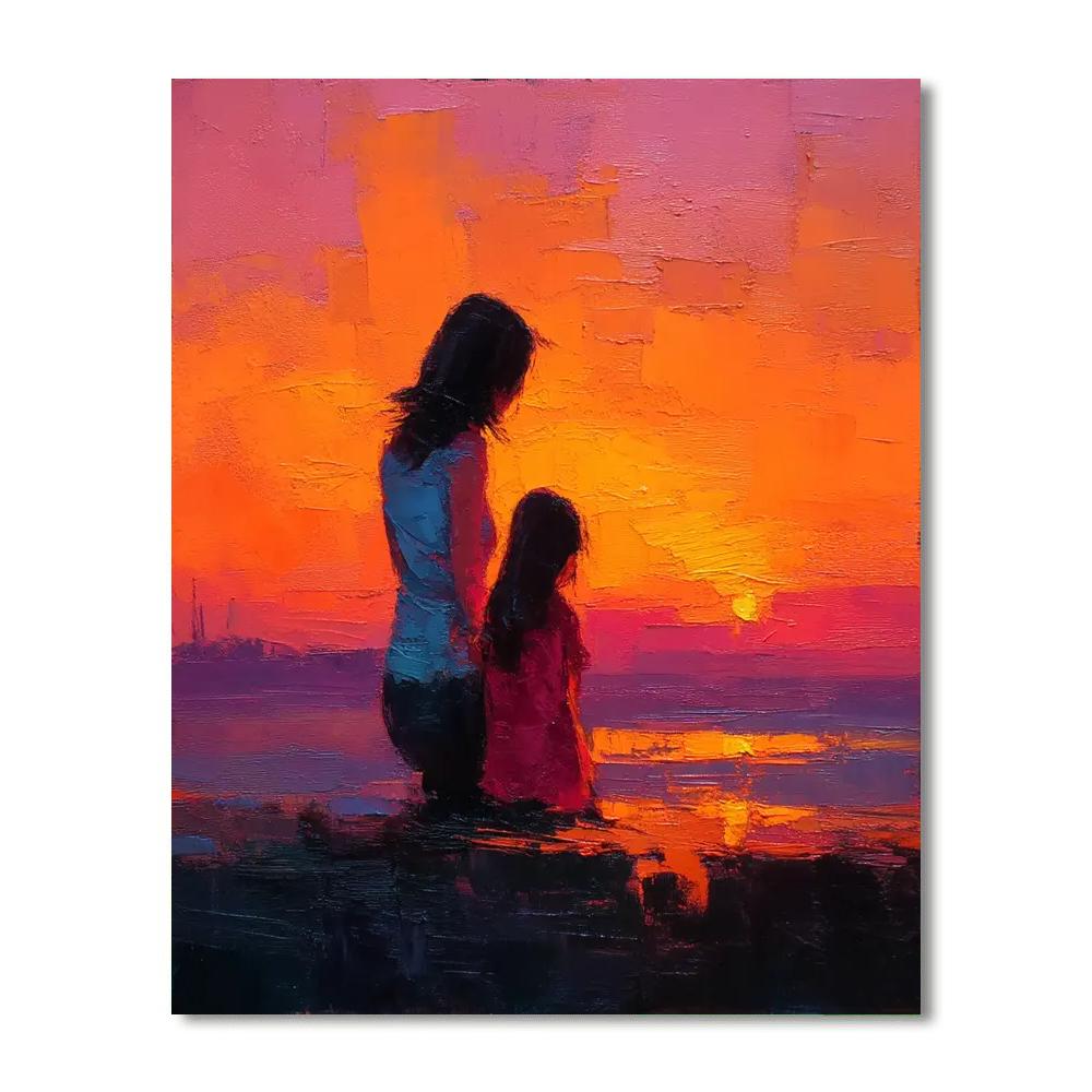 Sunset Dreams Of Motherhood Painting Number Kit