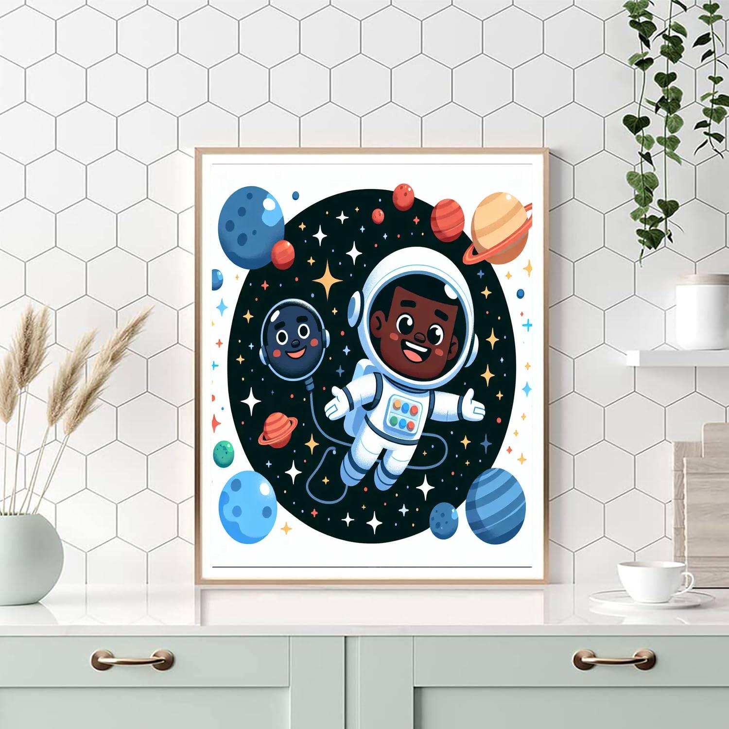 Astronaut's Space Journey Painting Number Kit