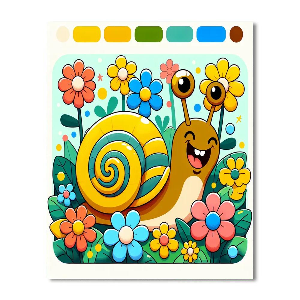 Dizzying Snail Paint By Numbers Art