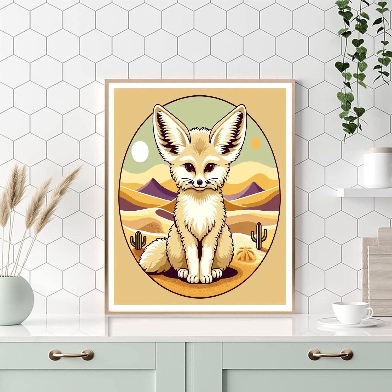 Fluffy Fennec Numbered Painting Kits