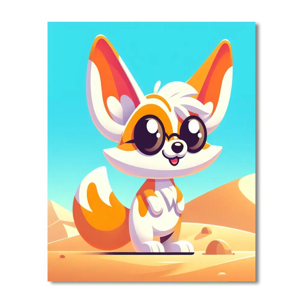 Funky Fennec Fox Painting By Numbers Kit