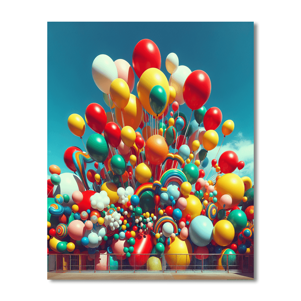 Dancing Whimsical Balloons Painting By Numbers Kit