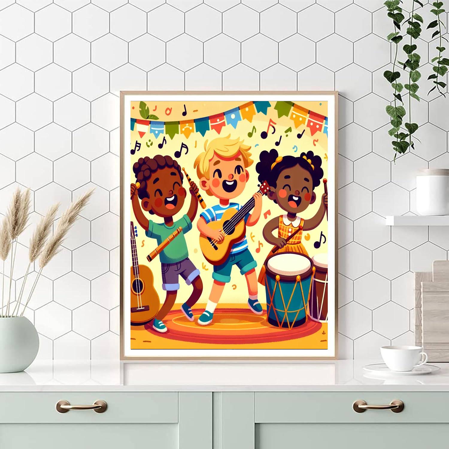Joyful Music Makers Paint By Numbers Art