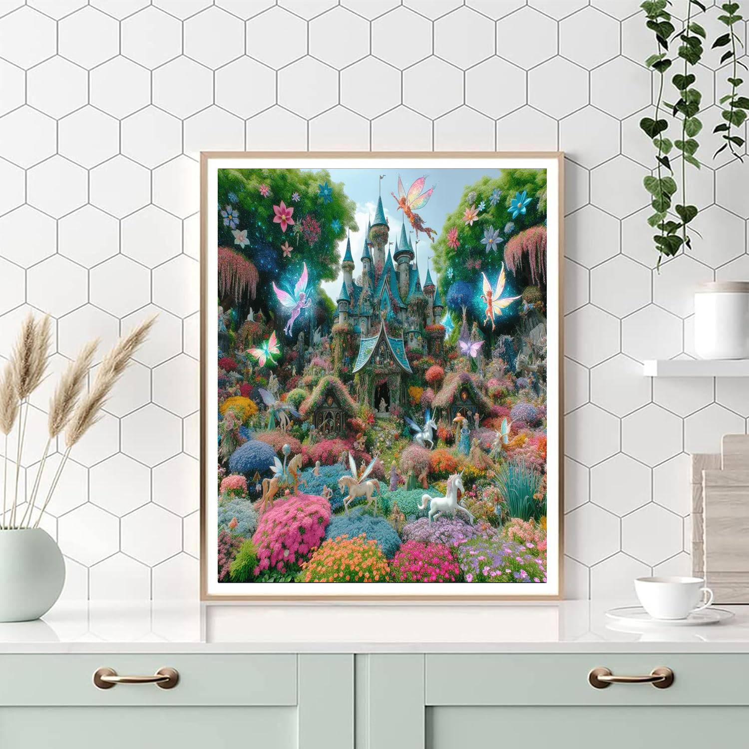 Lively Fairytale Castle Numbered Painting Kits