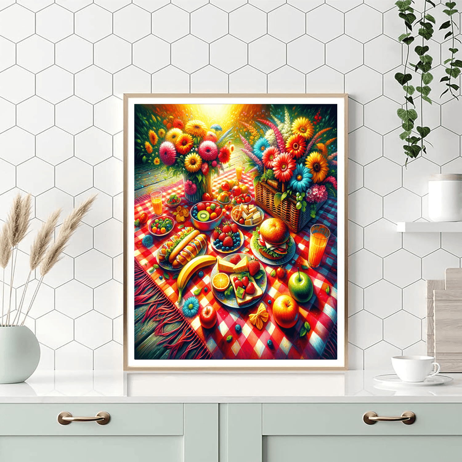 Cheerful Garden Picnic Paint By Color