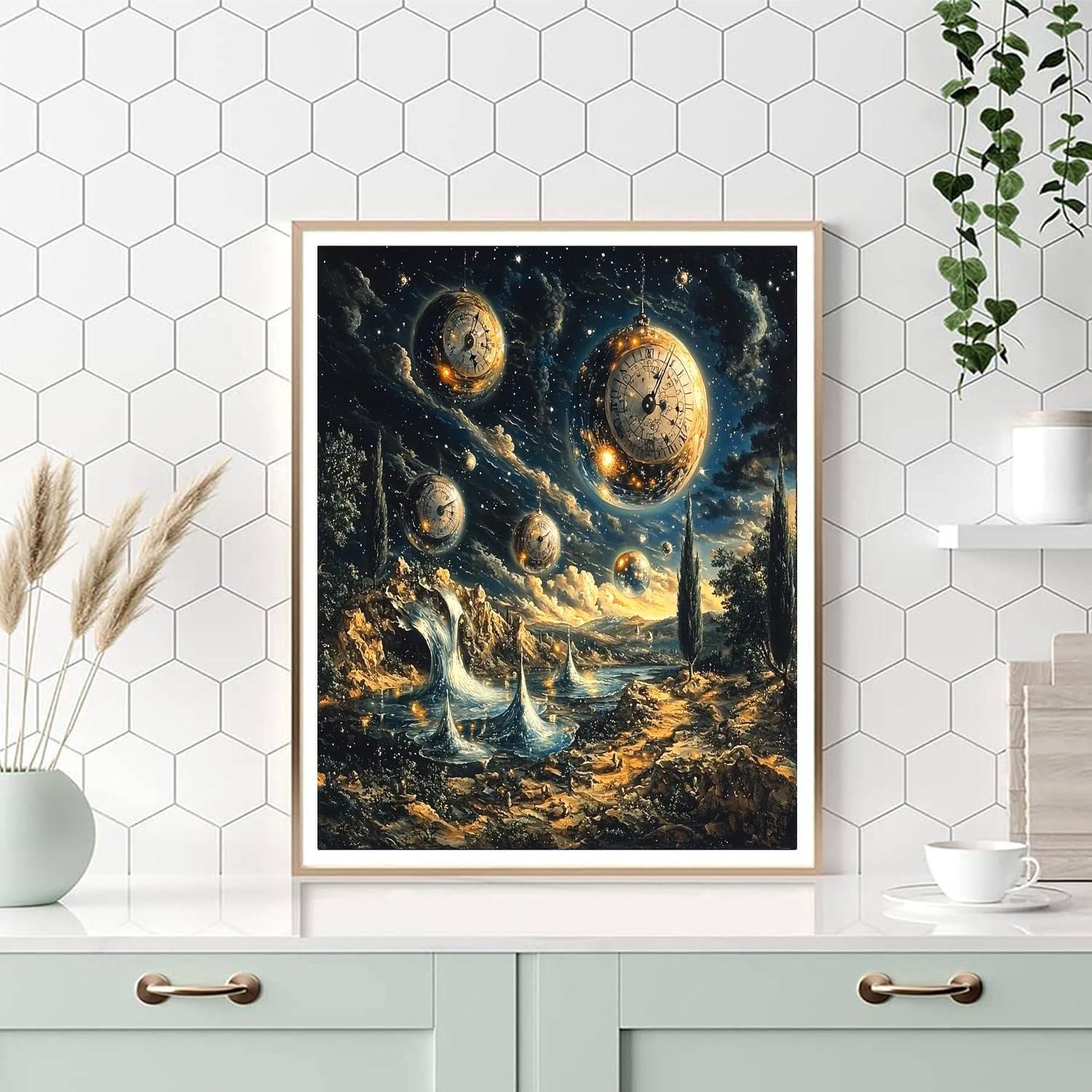 Salvador Dalí Inspired Cosmic Illumination  Paint By Numbers Kits