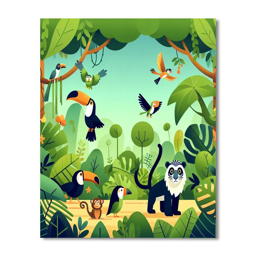 Tropical Jungle Trek Paint By Numbers