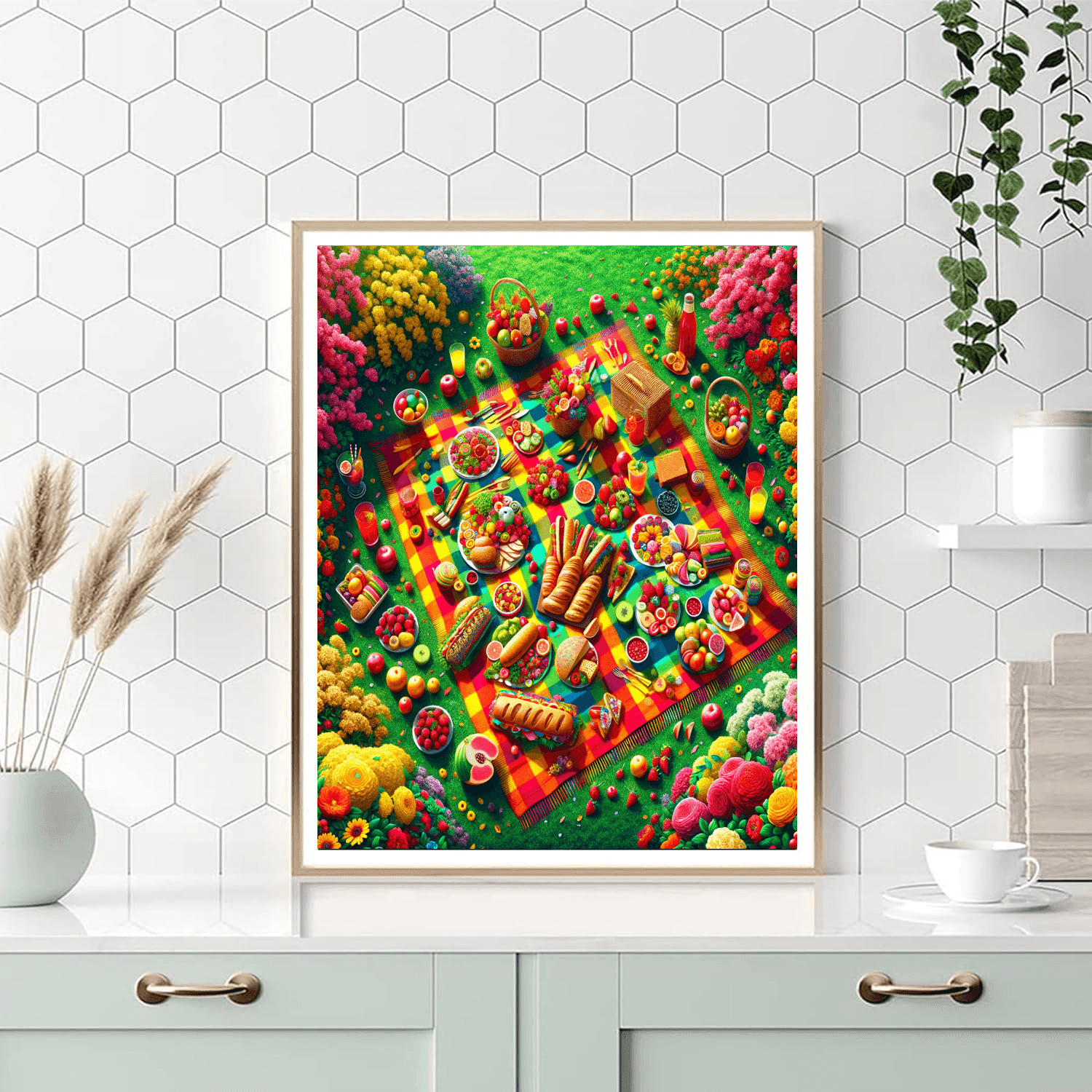 Sunny Summer Picnic Paint By Numbers Art