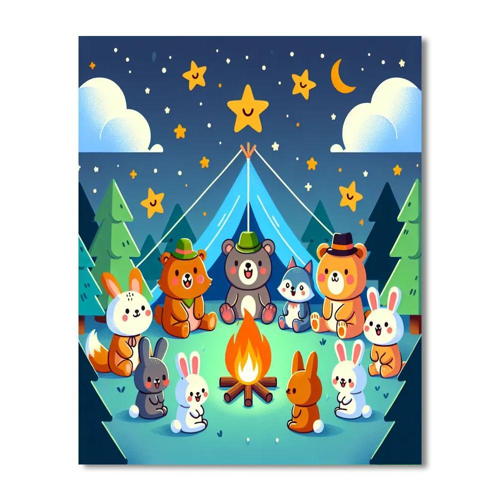 Happy Camping Adventures Number Painting