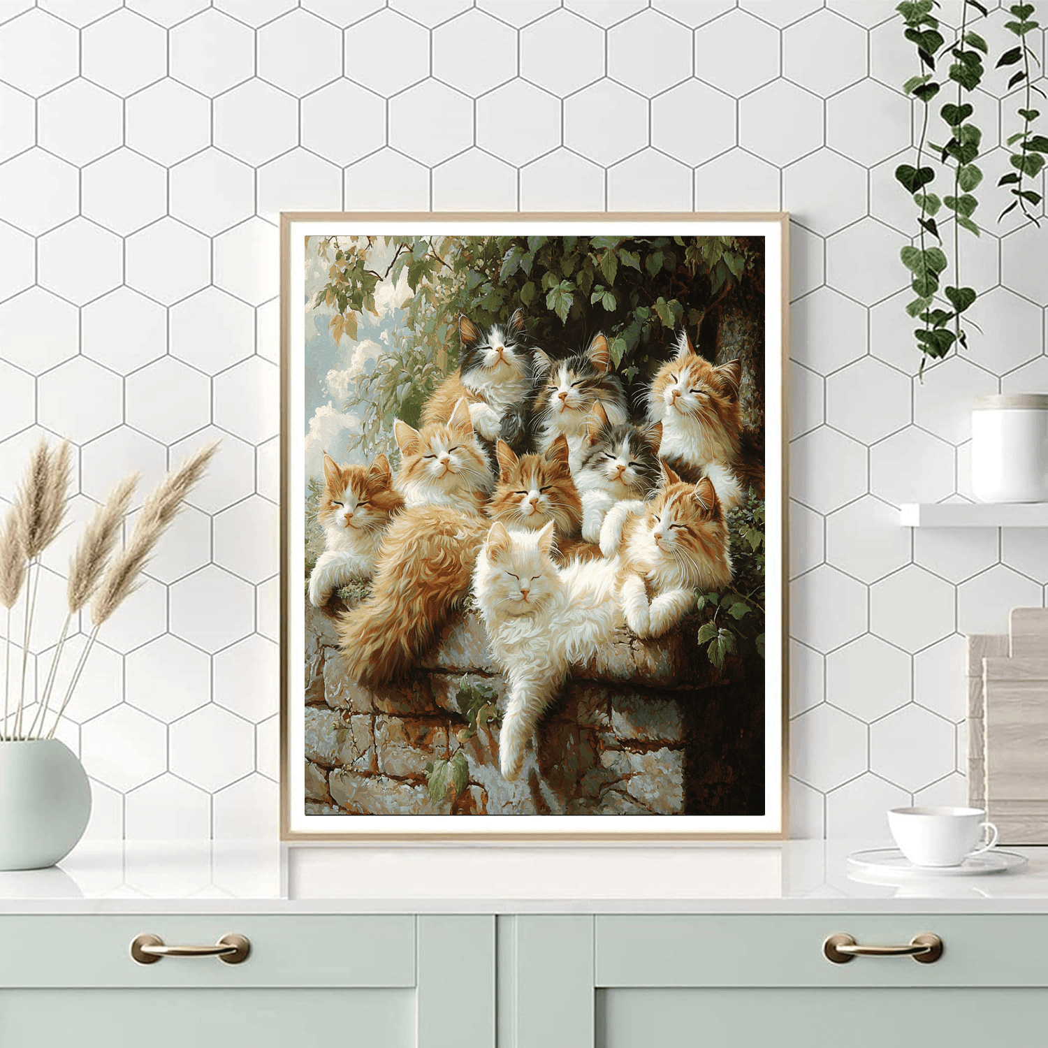 Henriette Ronner-Knip Inspired Feline Friends  Paint By Numbers Kits