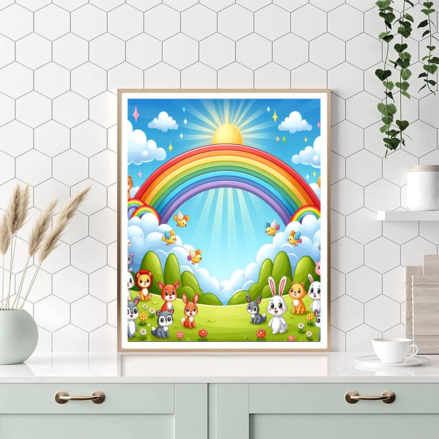 Sunny Rainbow Bridge Numbered Painting Kits