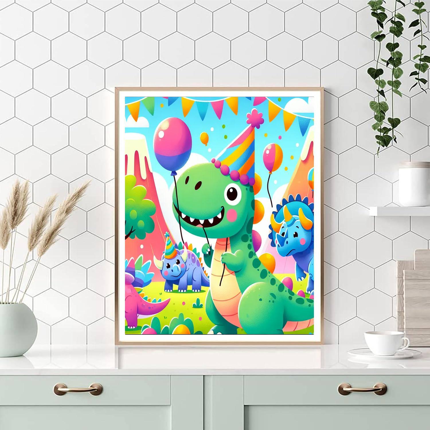 Friendly Dinosaurs Club Painting Number Kit
