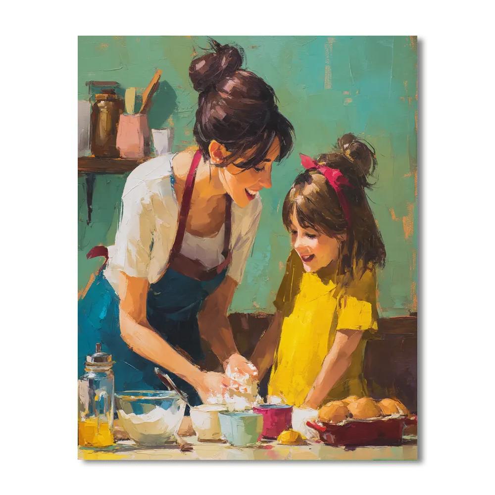 Baking Together In Love Painting By Numbers Kit