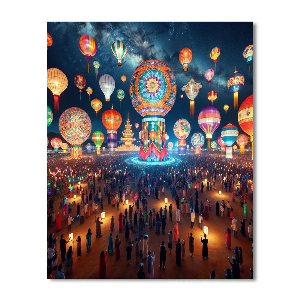 Giant Lantern Festival Painting Number Kit