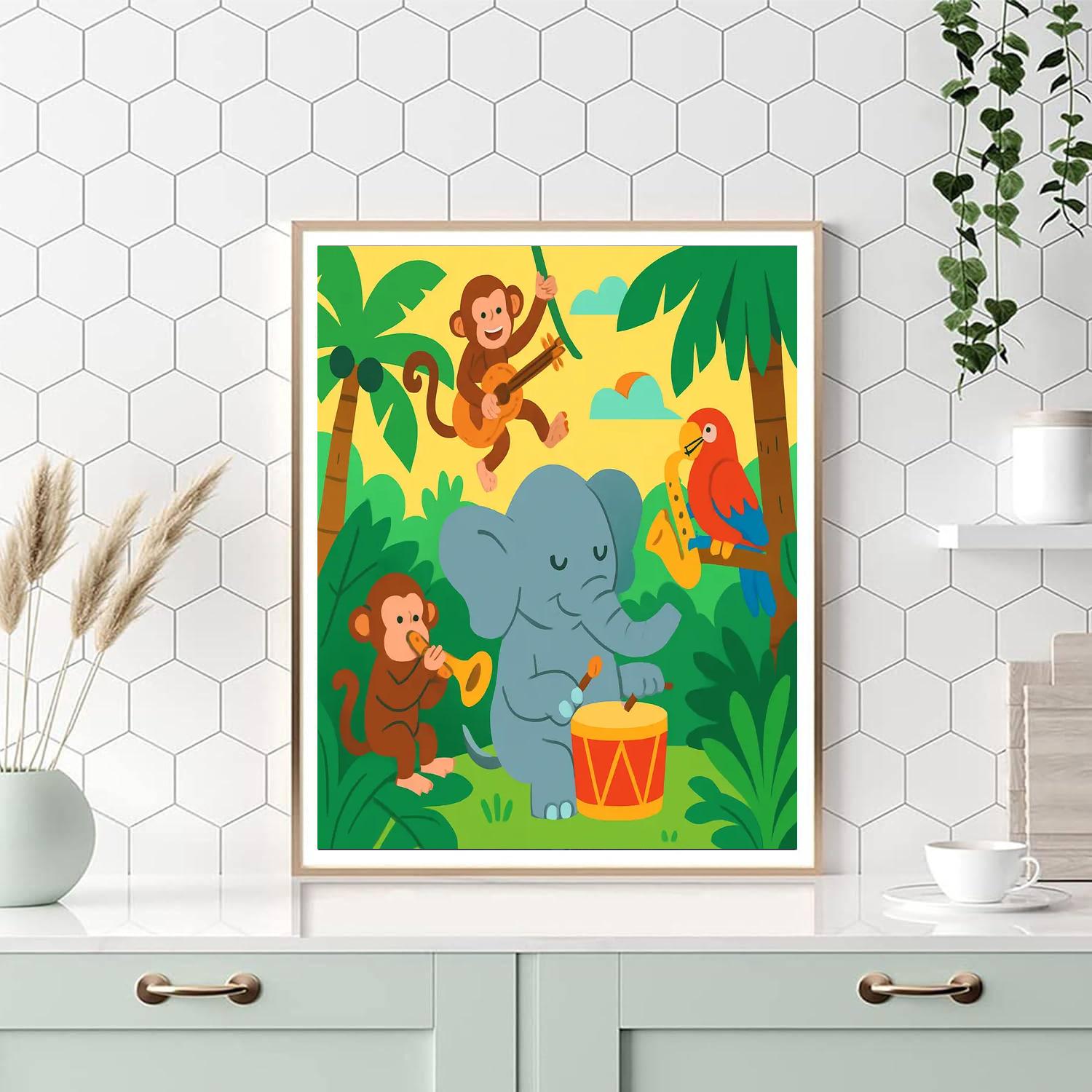 Wild Jungle Music Festival Paint By Number