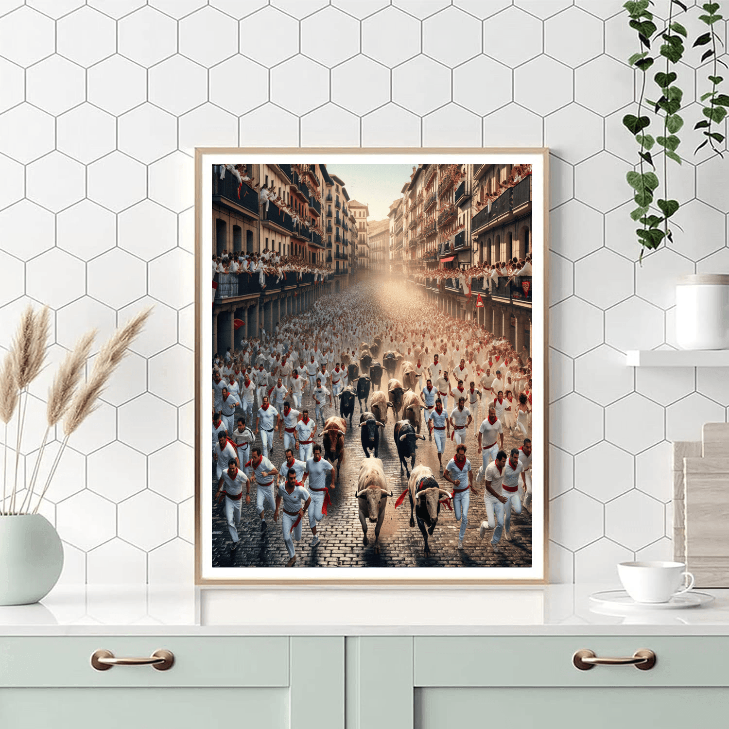 San Fermin Running Of The Bulls - Pamplona Numbered Painting Kits