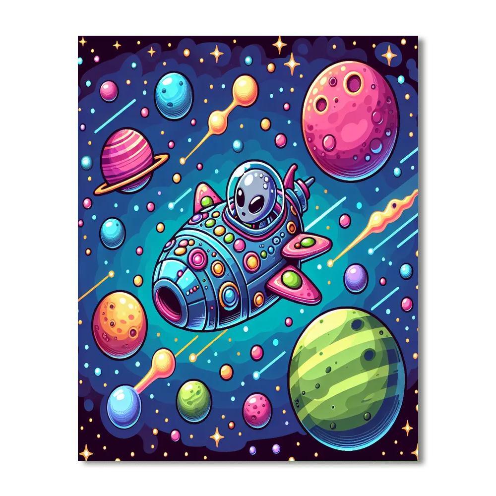 Galactic Frontier Mission Painting Number Kit