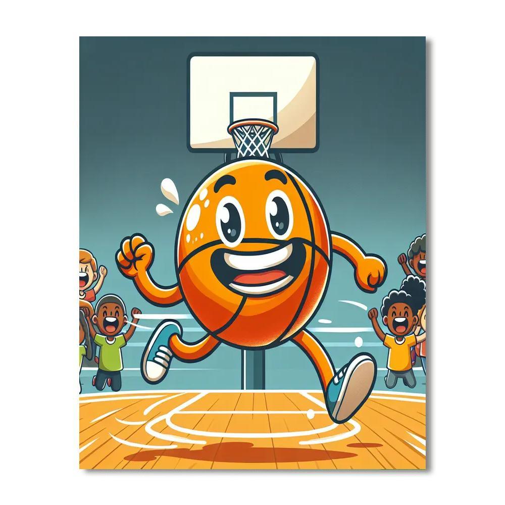 Bouncing Basketball Paint By Numbers Art
