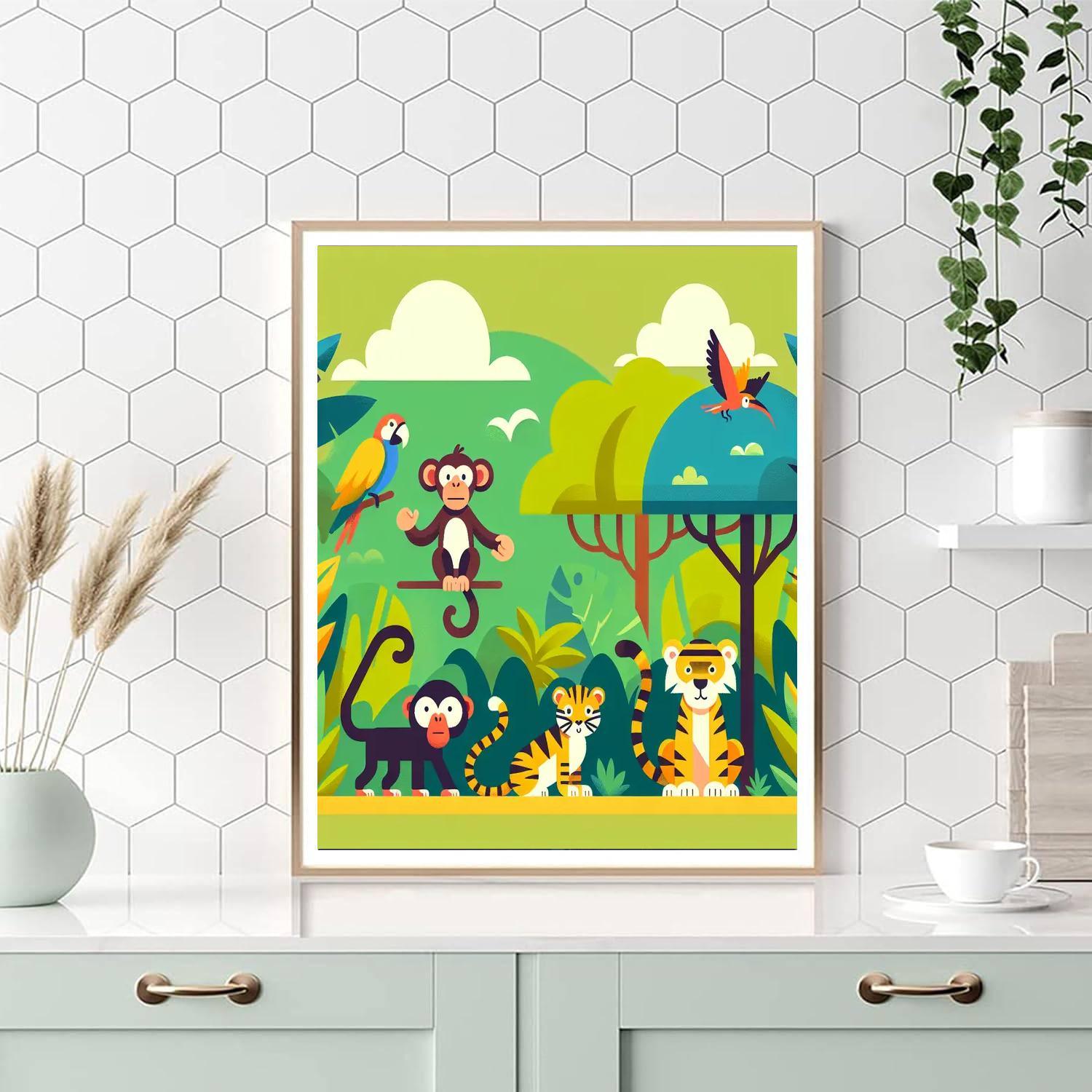 Jungle Animal Adventure Paint By Number