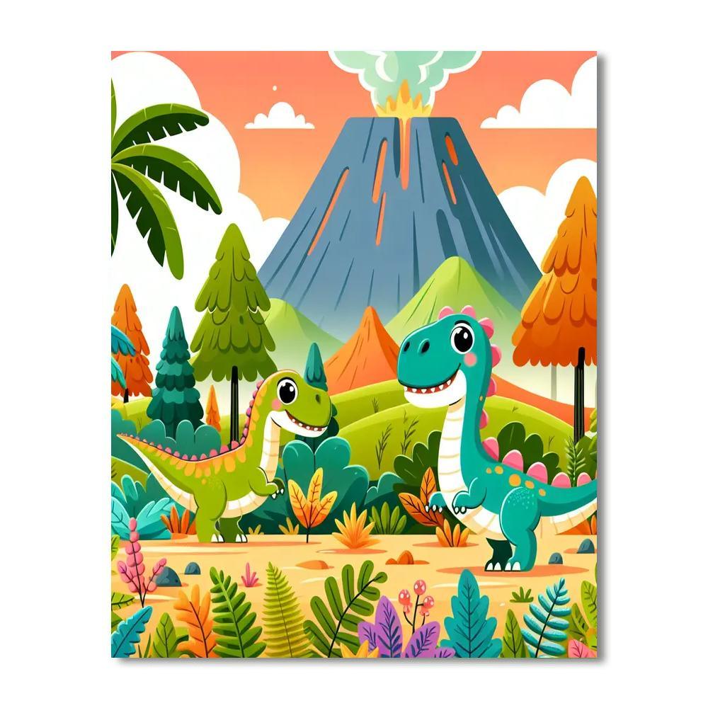 Creative Dinosaur Discovery Painting Number Kit