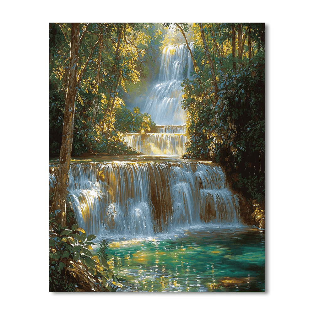 Erawan Falls - Thailand Paint By Numbers