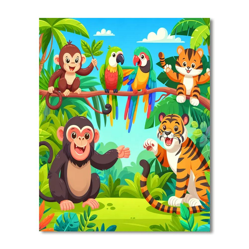 Vibrant Artful Animals Paint By Color