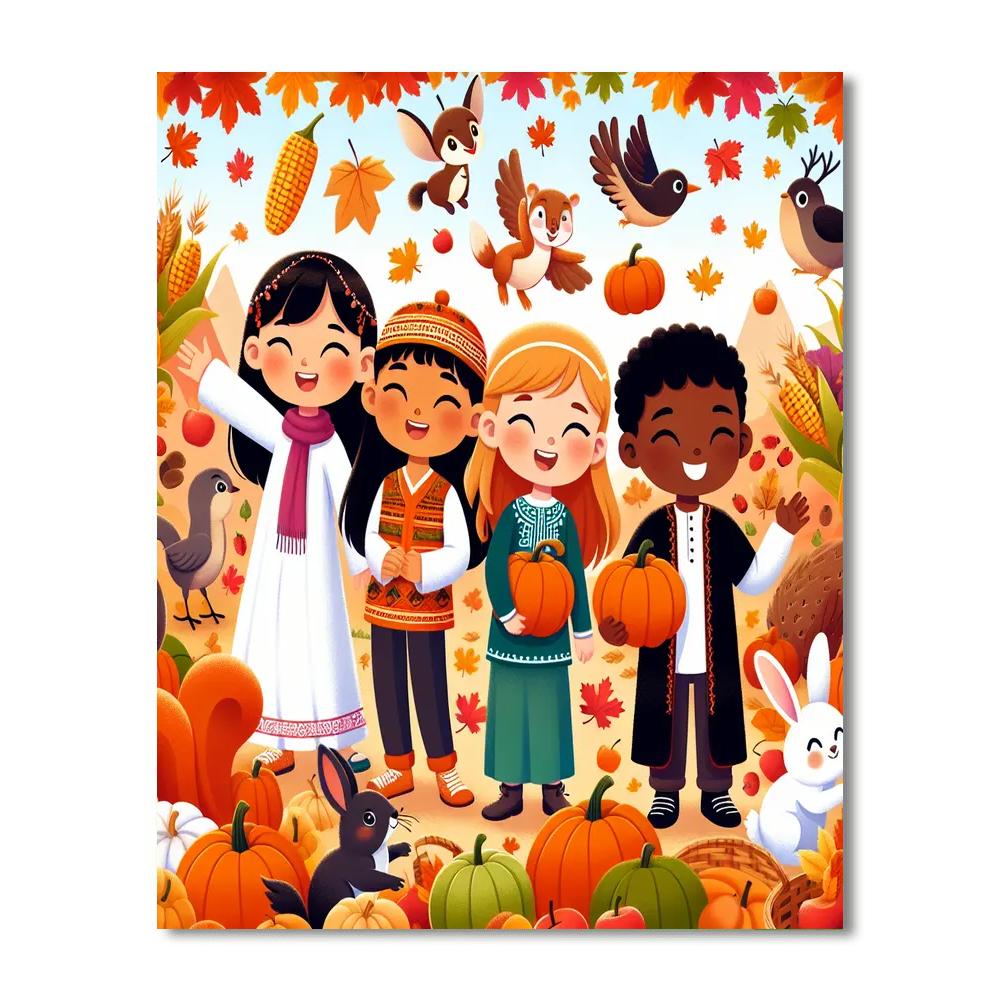 Happy Harvest Hootenanny Paint By Numbers Art