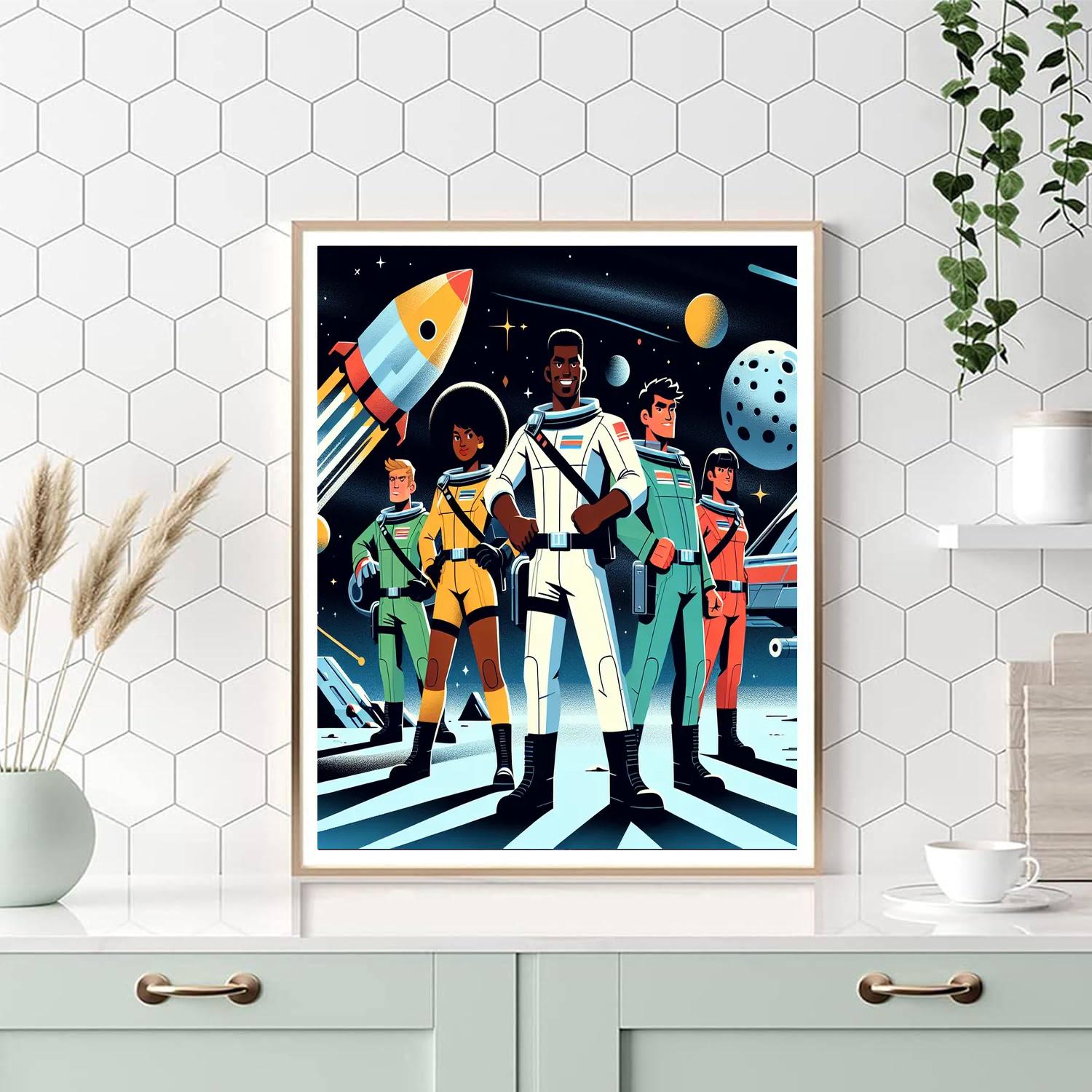 Space Rangers Mission Painting Number Kit