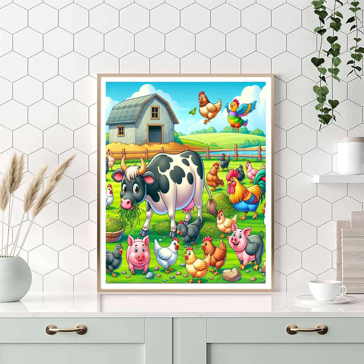 Happy Farmyard Adventures Painting By Numbers Kit