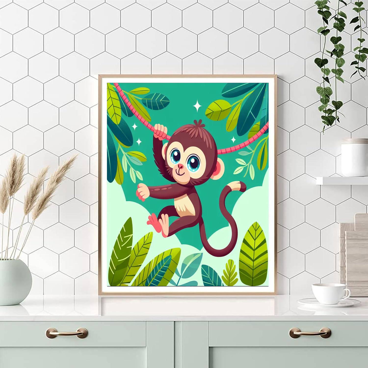 Vibrant Vervet Painting By Numbers Kit