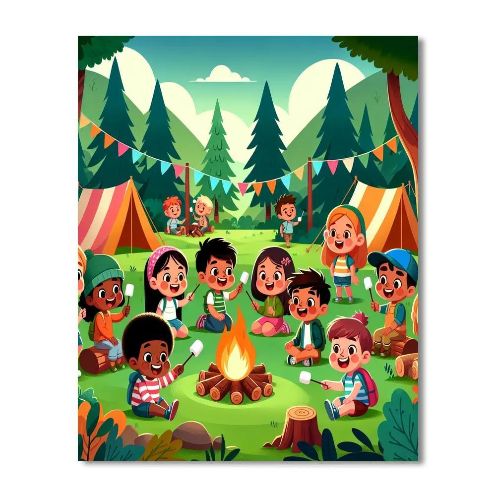 Forest Adventure Camp Painting By Numbers Kit