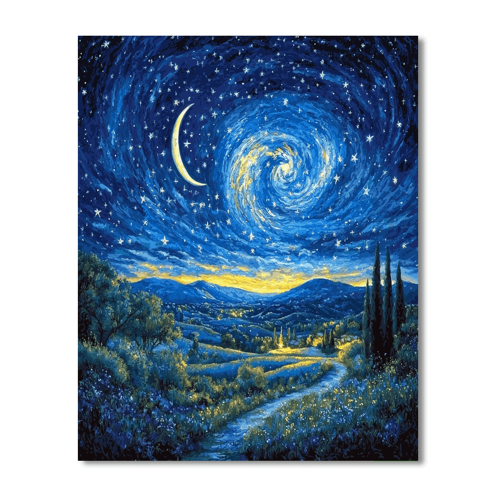 Van Gogh Inspired Wonders Of The Night Sky  Painting By Numbers Kit